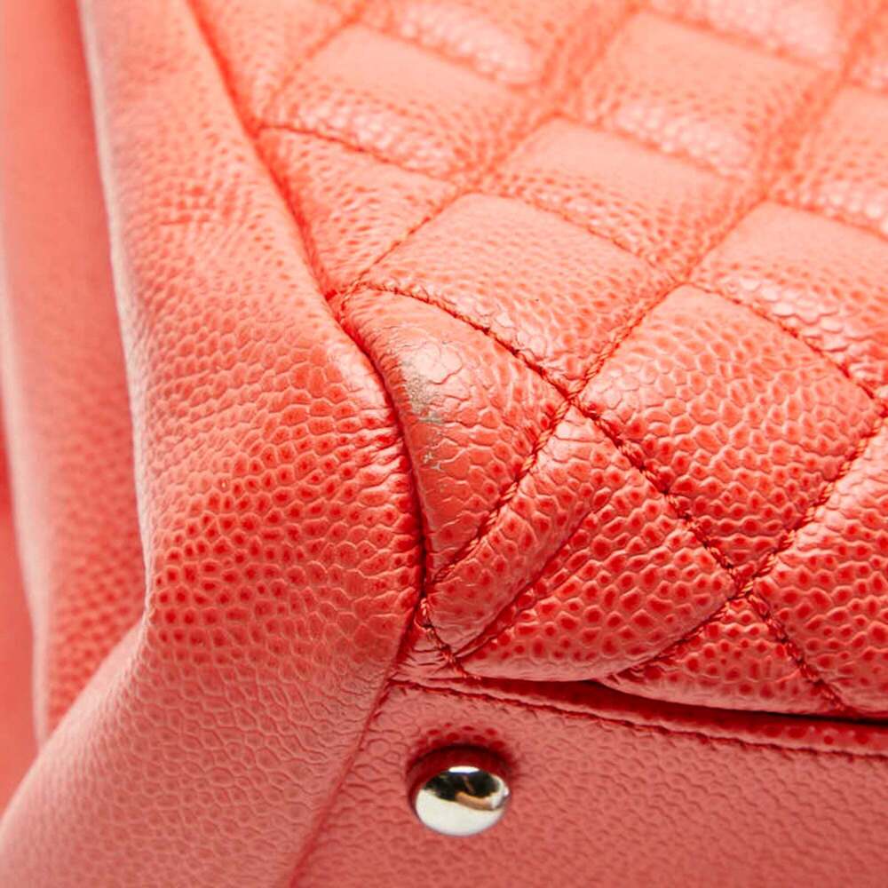 CHANEL Orange Caviar Leather Logo Shoulder Bag - Picture 9 of 12